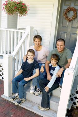 family on front porch