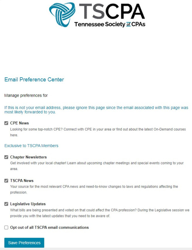 Email Preference Center