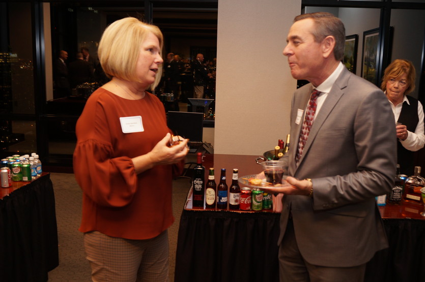 Anita Hamilton visiting with House Speaker Glen Casada